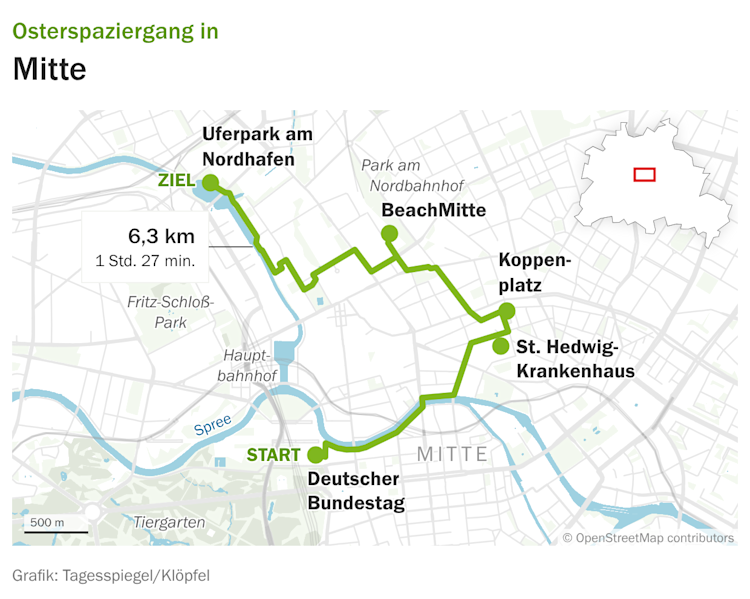 Karte Osterspaziergang in Mitte