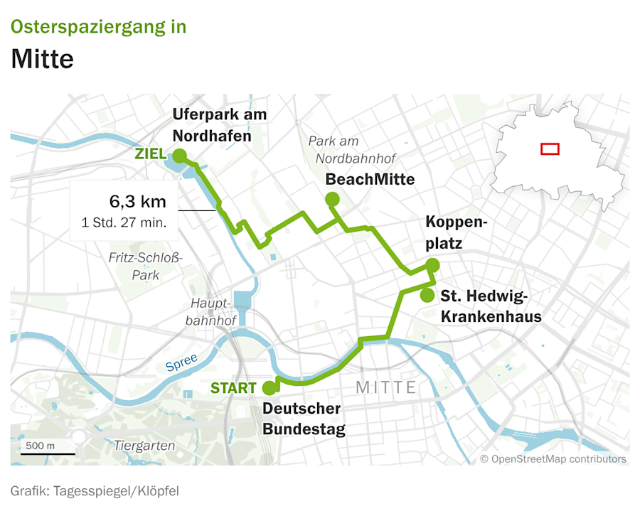 Karte Osterspaziergang in Mitte
