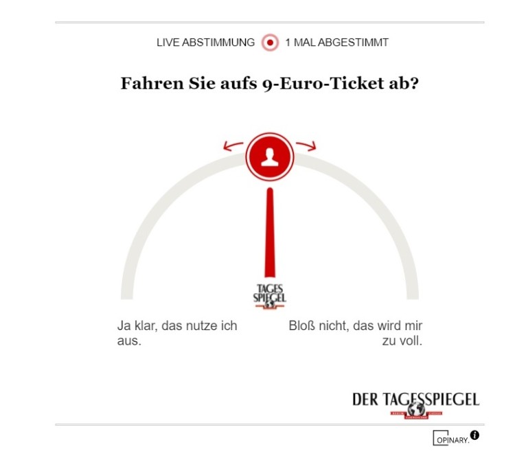 Umfrage zum 9-Euro-Ticket