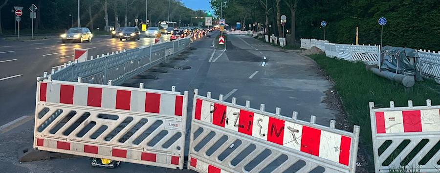 Verkehrschaos in Berlin-West: Baustellen-Stau ohne Baustelle