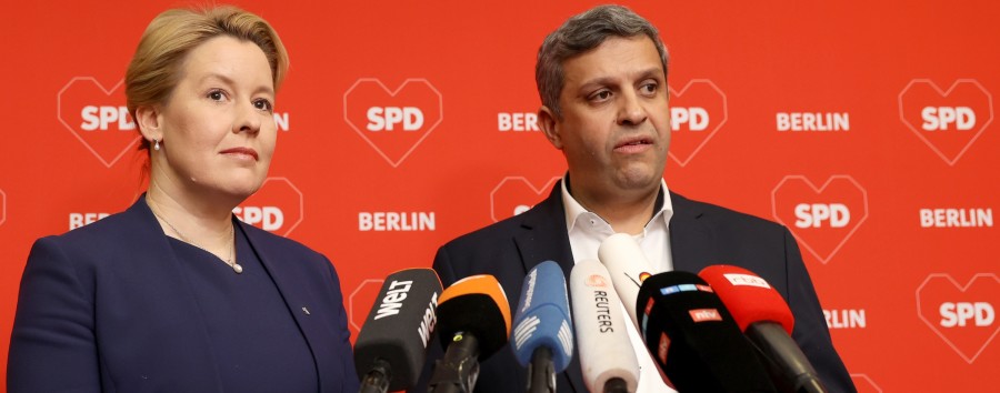 Skeptische Parteibasis verzeiht nur schwer: Die Vorsitzenden Giffey und Saleh sind in der SPD angezählt