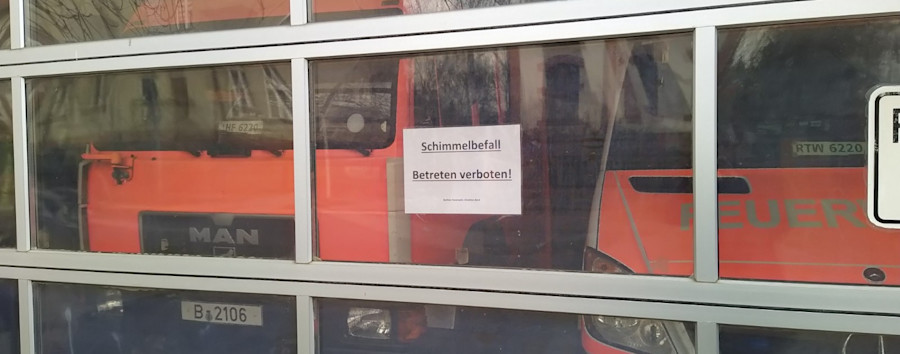 Feuerwache Mahlsdorf wegen Schimmel gesperrt