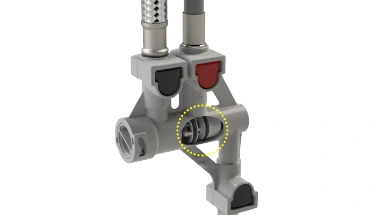 As part of the three-way quick connector