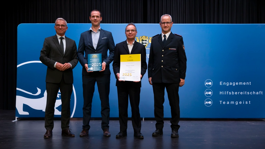 Neoperl GmbH is a "volunteer-friendly employer in civil defense"
