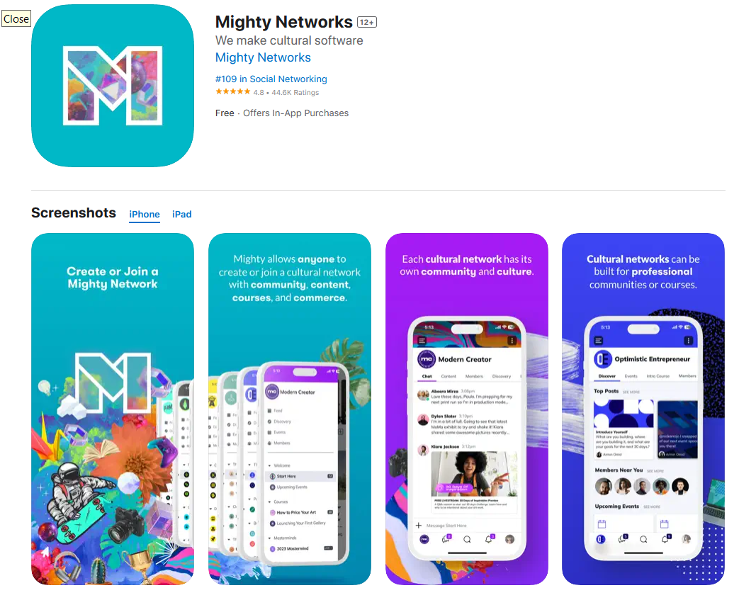 Mighty Networks - iphone app