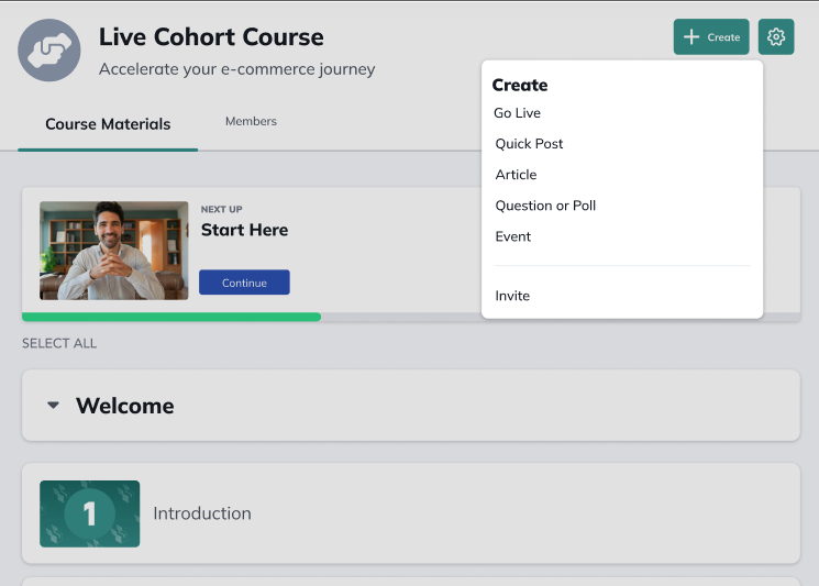 Mighty - Live Cohort Courses