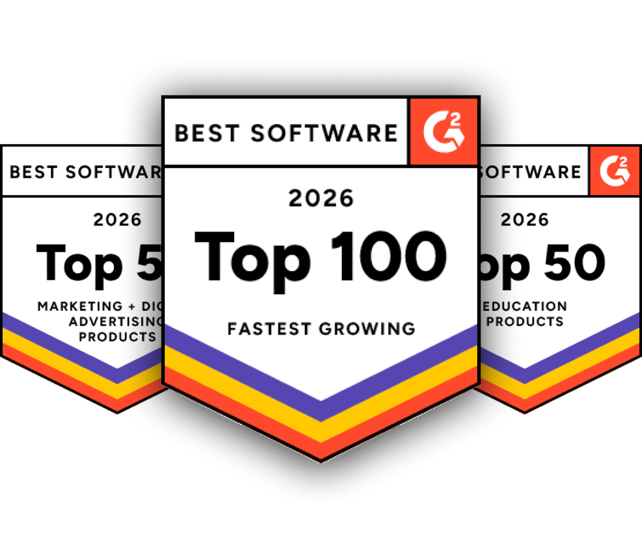 G2 award badges for Best Software 2026