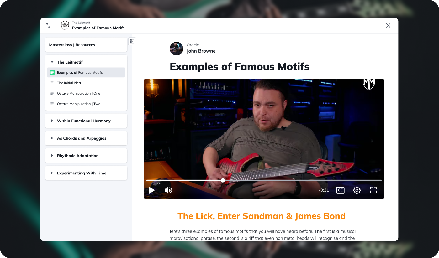 Modern Metal Academy Course