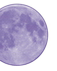 Moon Left Bottom Purple
