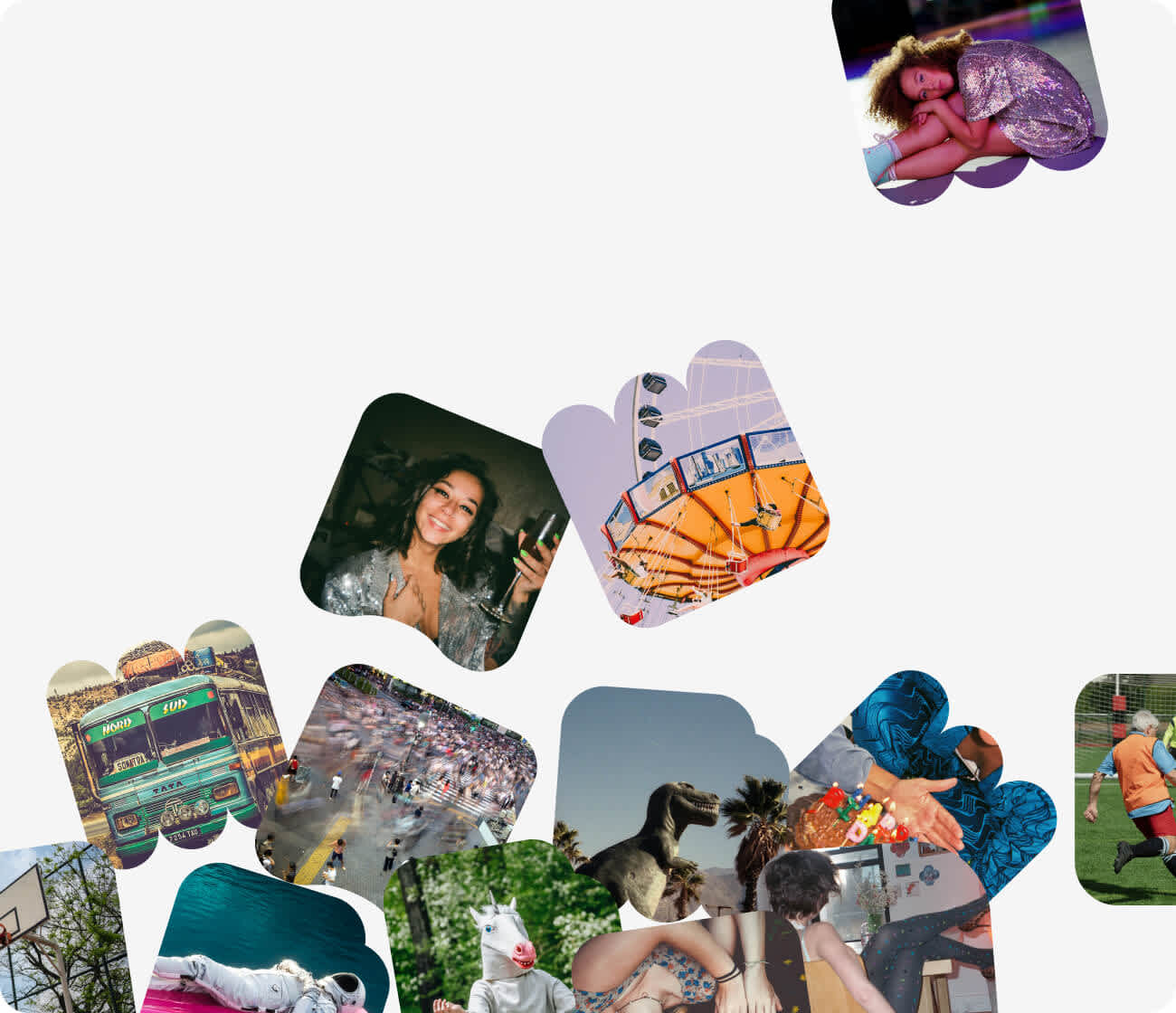 Community members collage showing engagement and growth