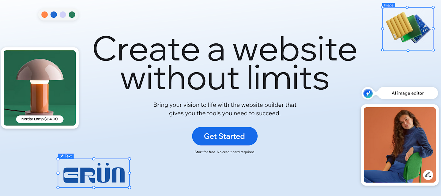 Wix homepage