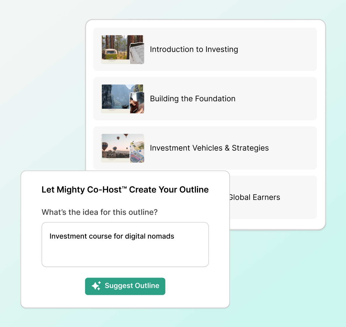 Get a head start with an instant course outline