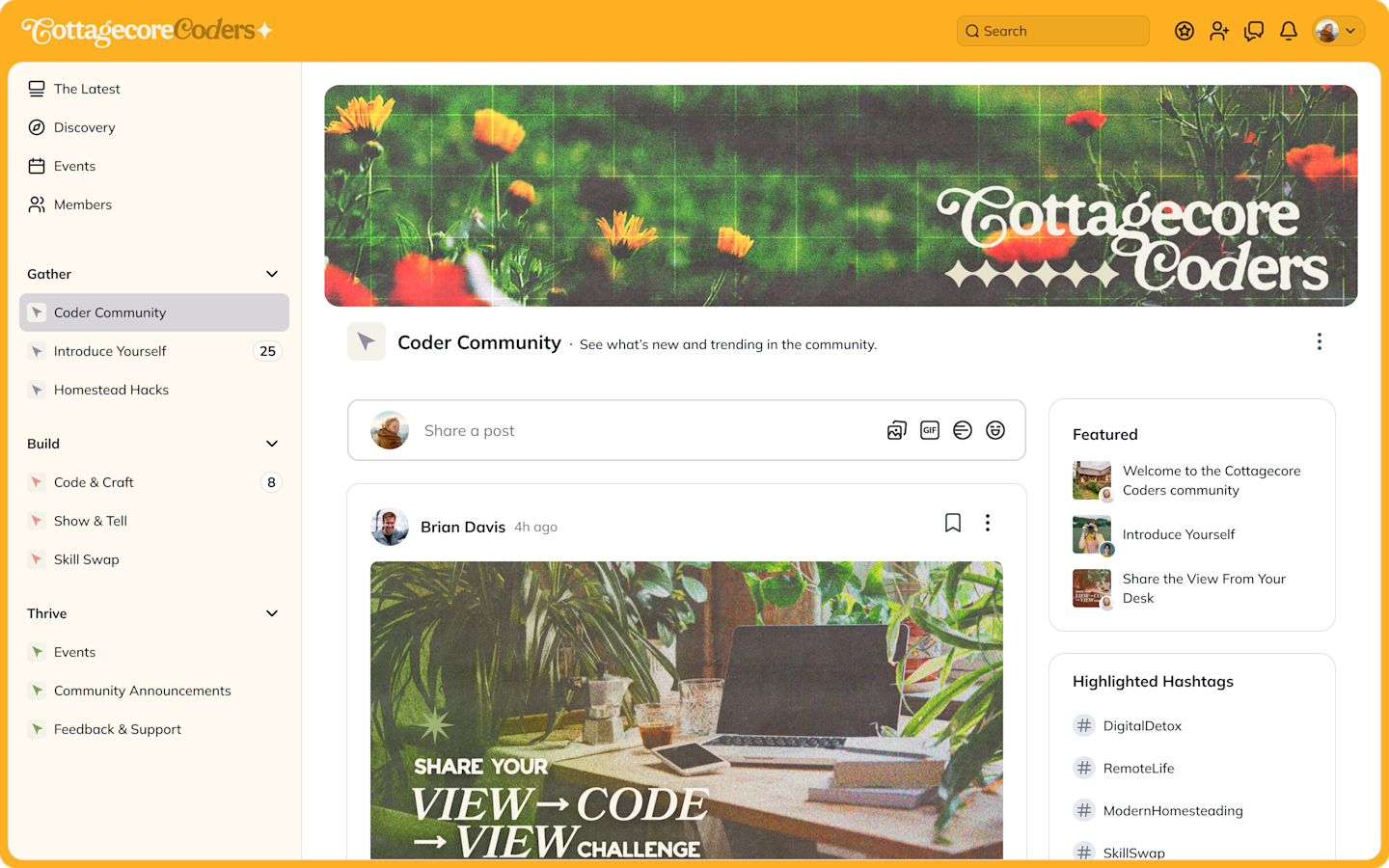 MN Graphics 2025 - Cottagecore Coders Feed Desktop