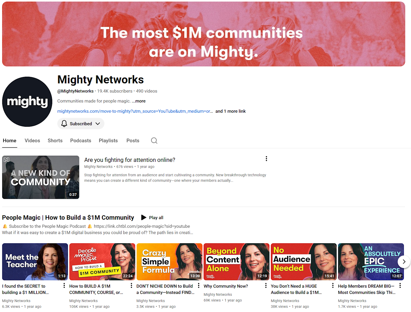 Graphics Mighty Networks Youtube 2025