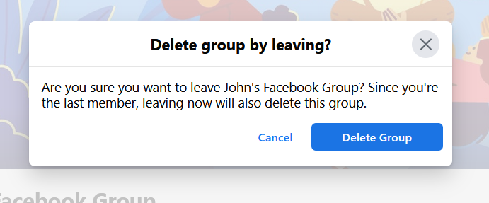 Confirm Delete Group