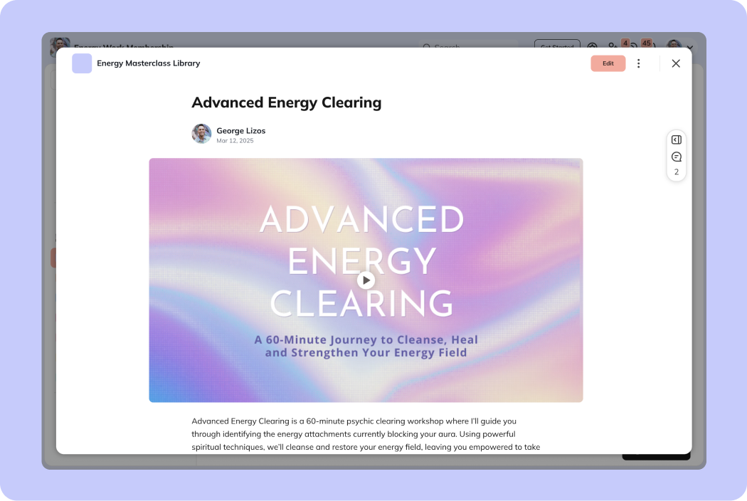 Energy Work Membership Courses