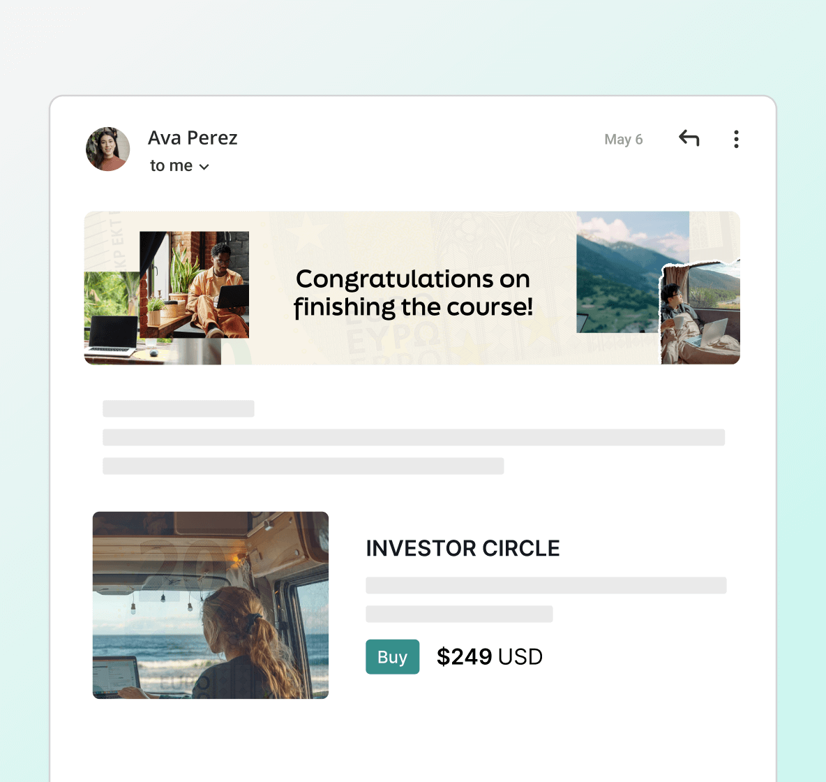 Automatically upsell after course completion