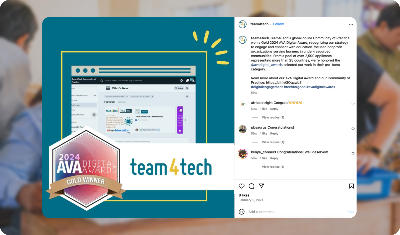 Team4Tech Award