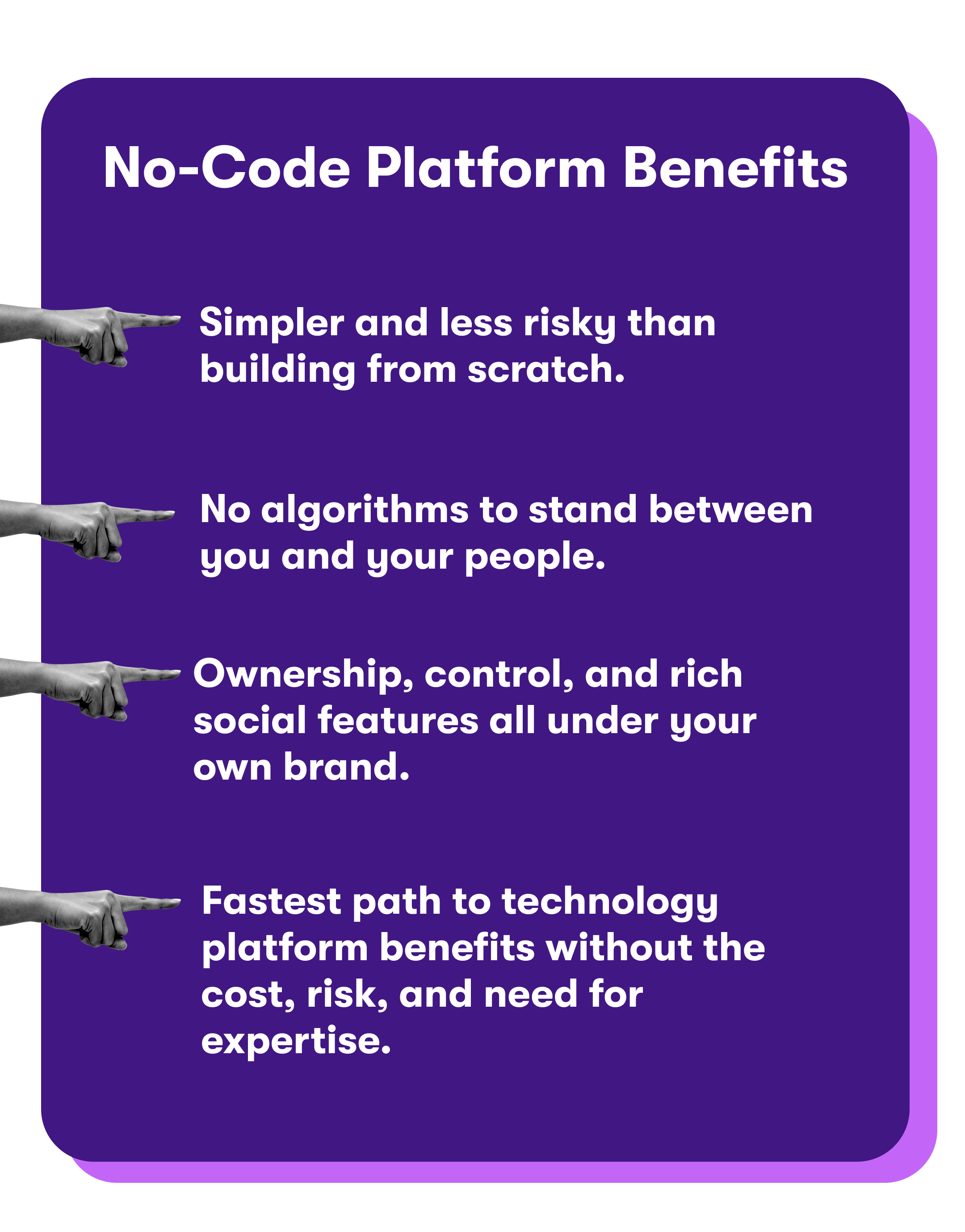 DTC branded communities built with no-code platforms 