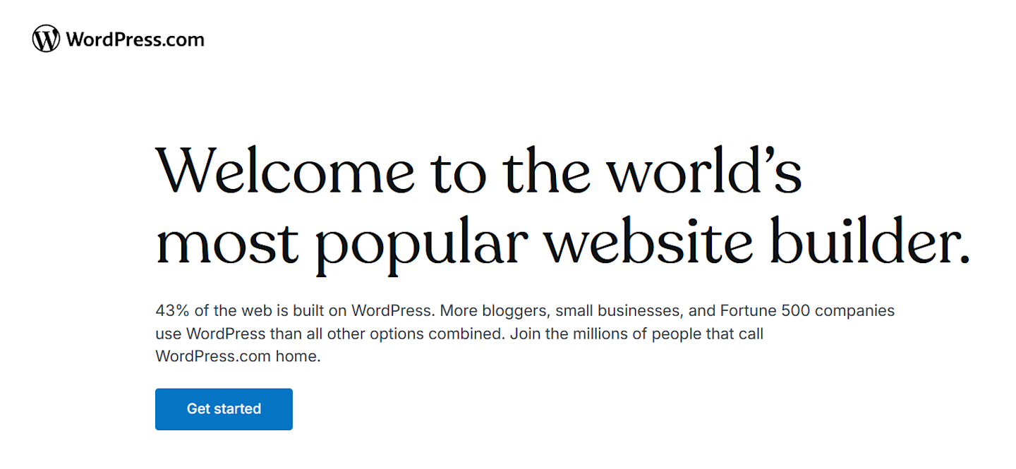 Wordpress homepage