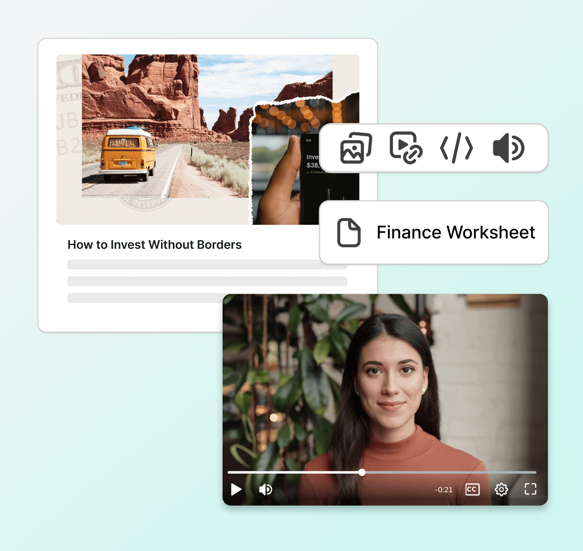 Create or upload your content