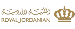 Decorative image of Royal Jordanian logo wordmark.