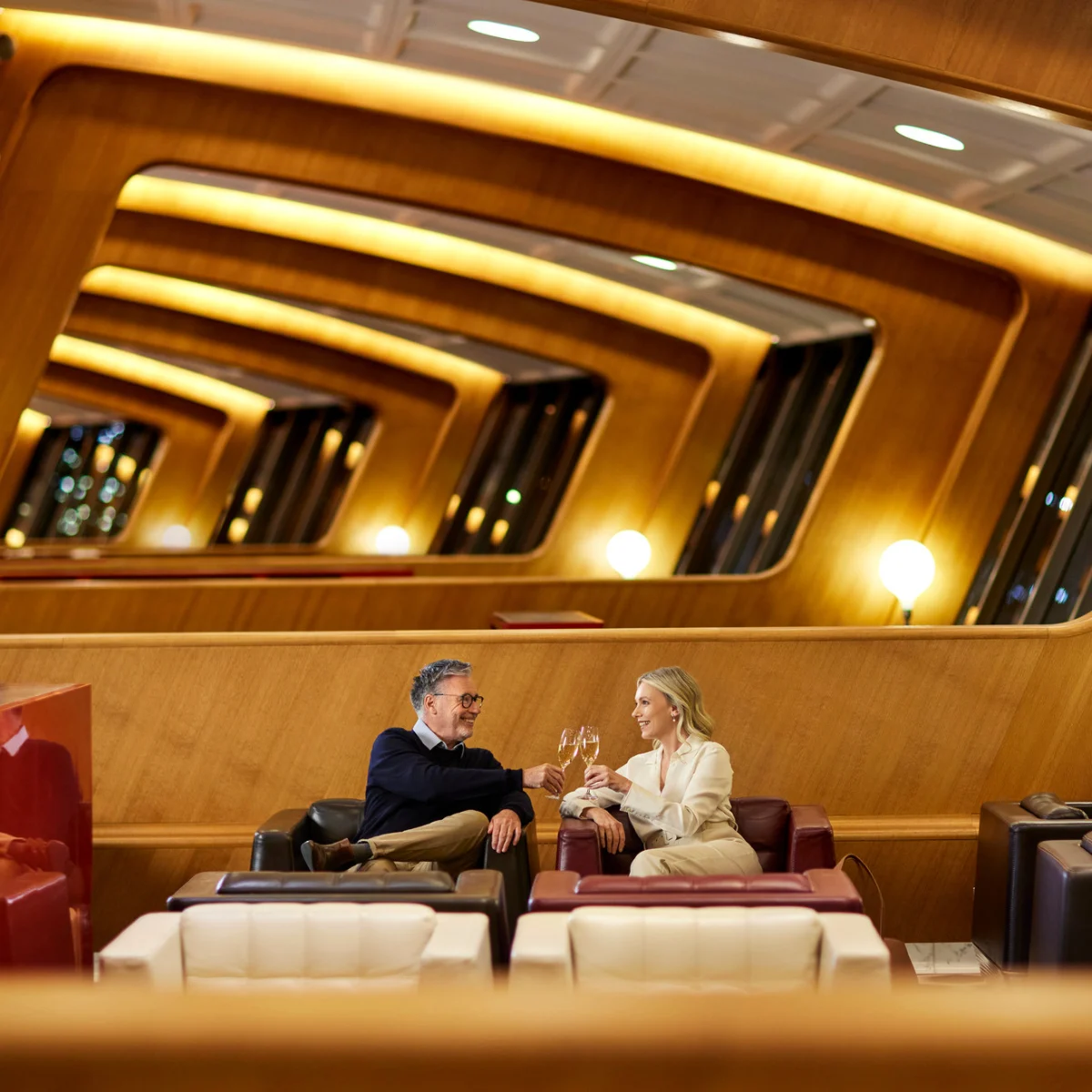 Qantas First lounge in Sydney. 