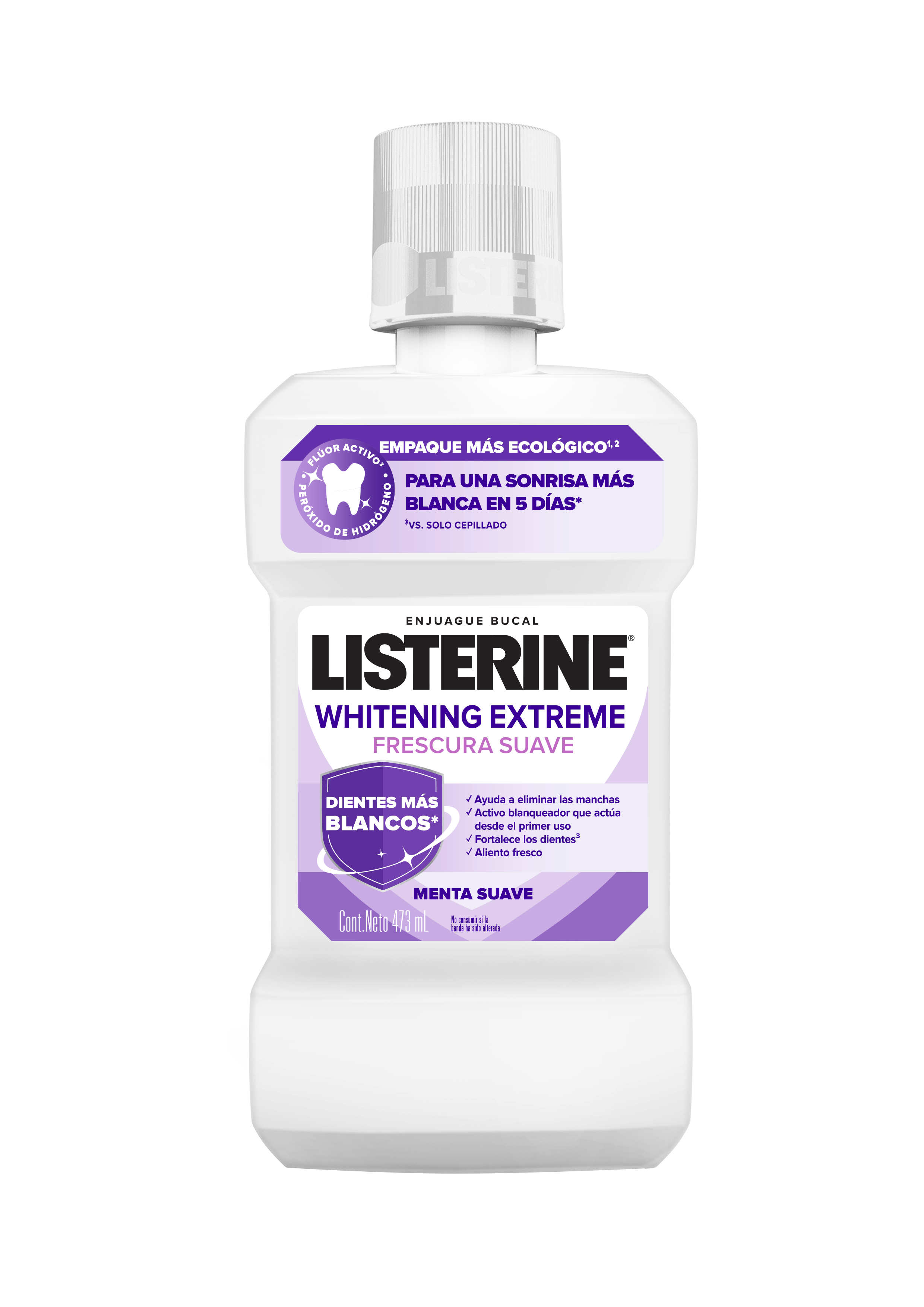 Enjuague Bucal LISTERINE® Whitening Extreme Frescura Suave FRONT