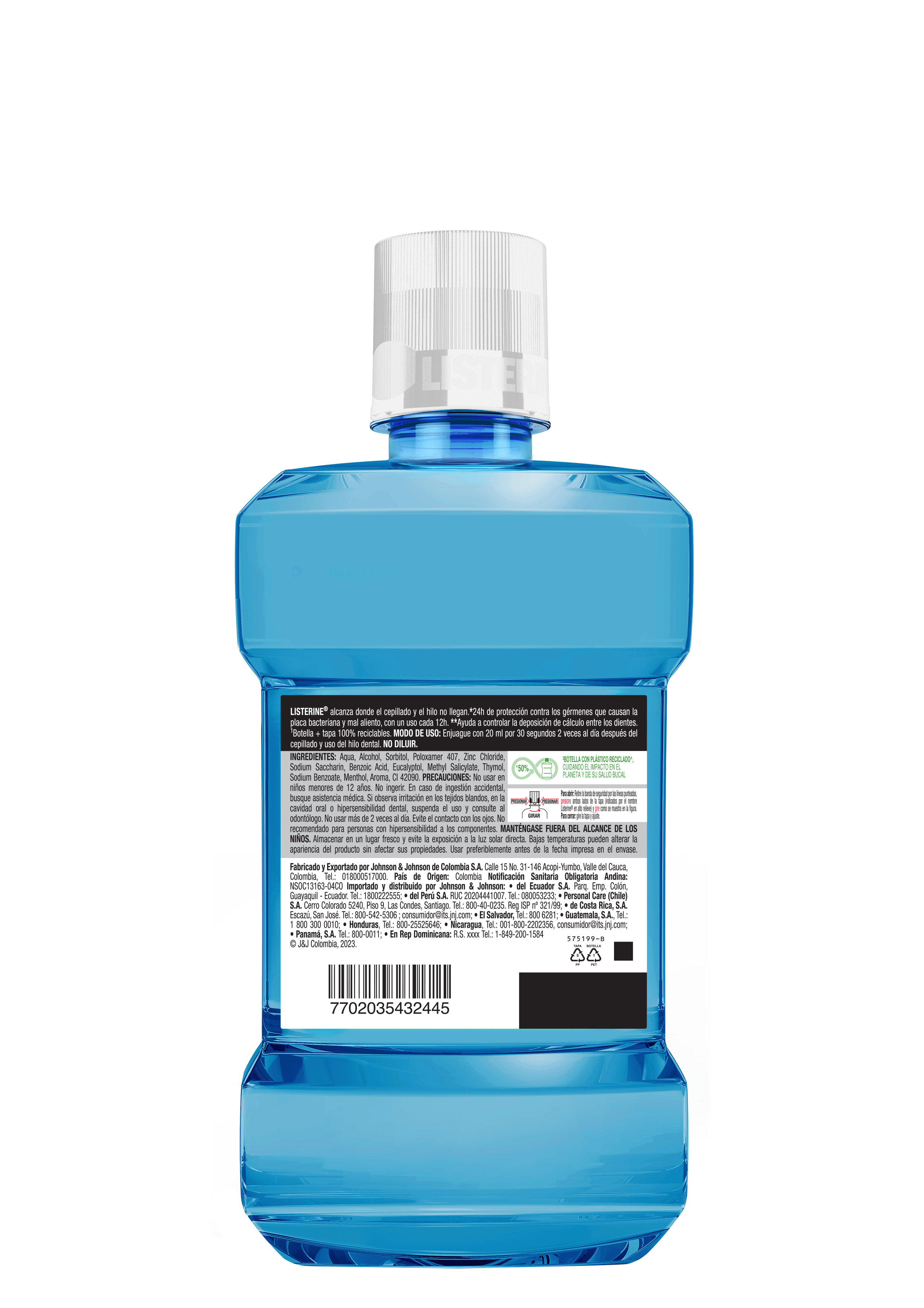 Enjuague Bucal LISTERINE® Control Cálculo/Sarro Frescura Intensa BACK
