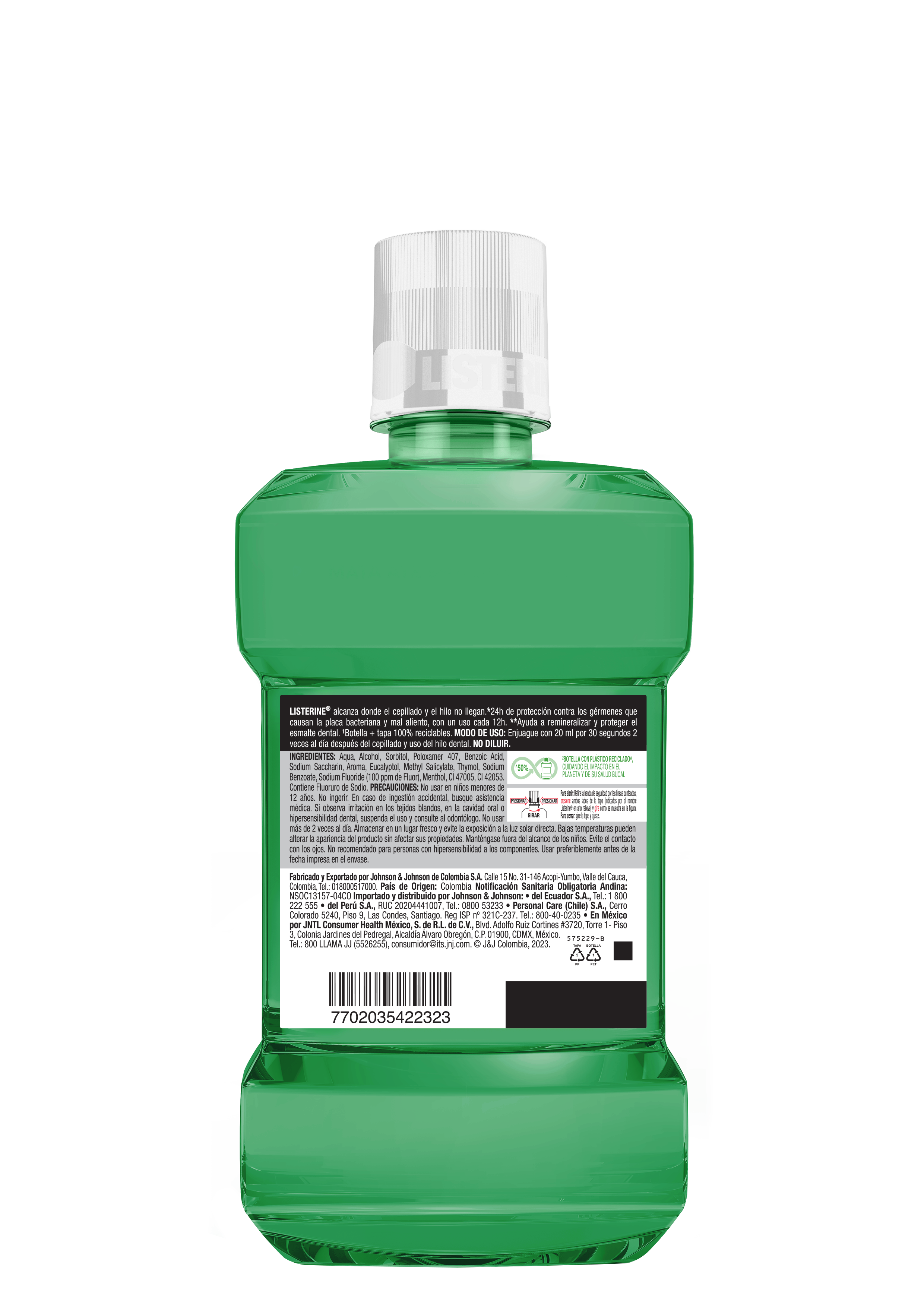 Enjuague Bucal LISTERINE® Pro-Encías Frescura Intensa BACK