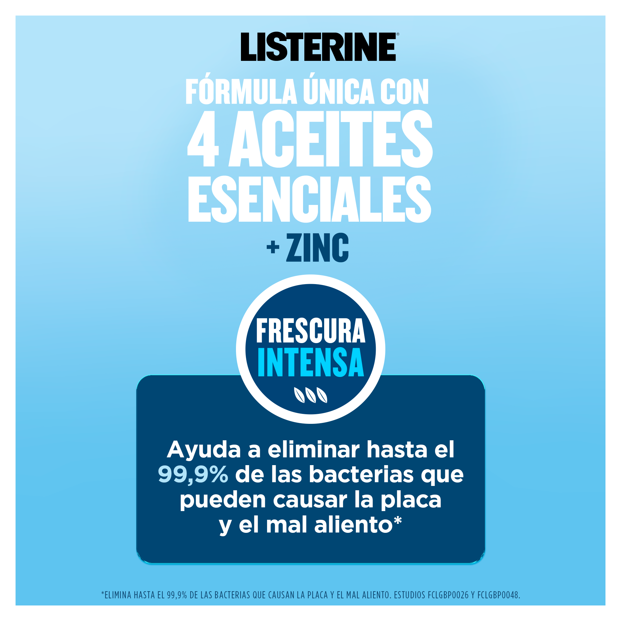 Fórmula con 4 aceites esenciales + zinc