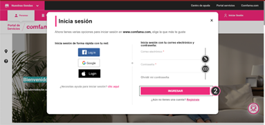 Imagen Cómo actualizar mis datos en Comfama Paso 2