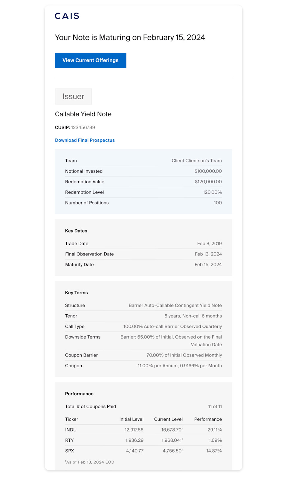 Release Notes: CAIS Tech | April 2024 - CAIS
