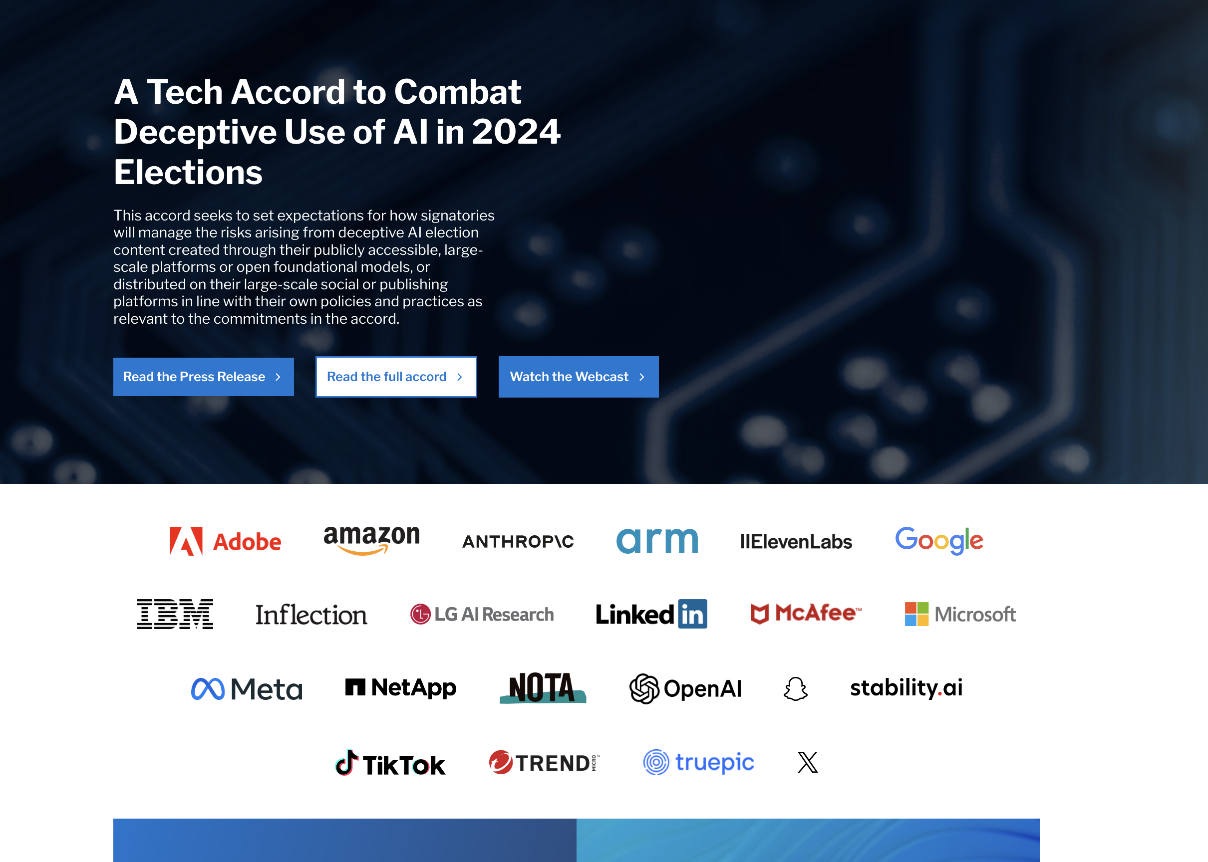 Google、Microsoft、OpenAIなど大手IT20社、「世界選挙イヤー」で有権者を騙すディープフェイクと戦う協定に署名