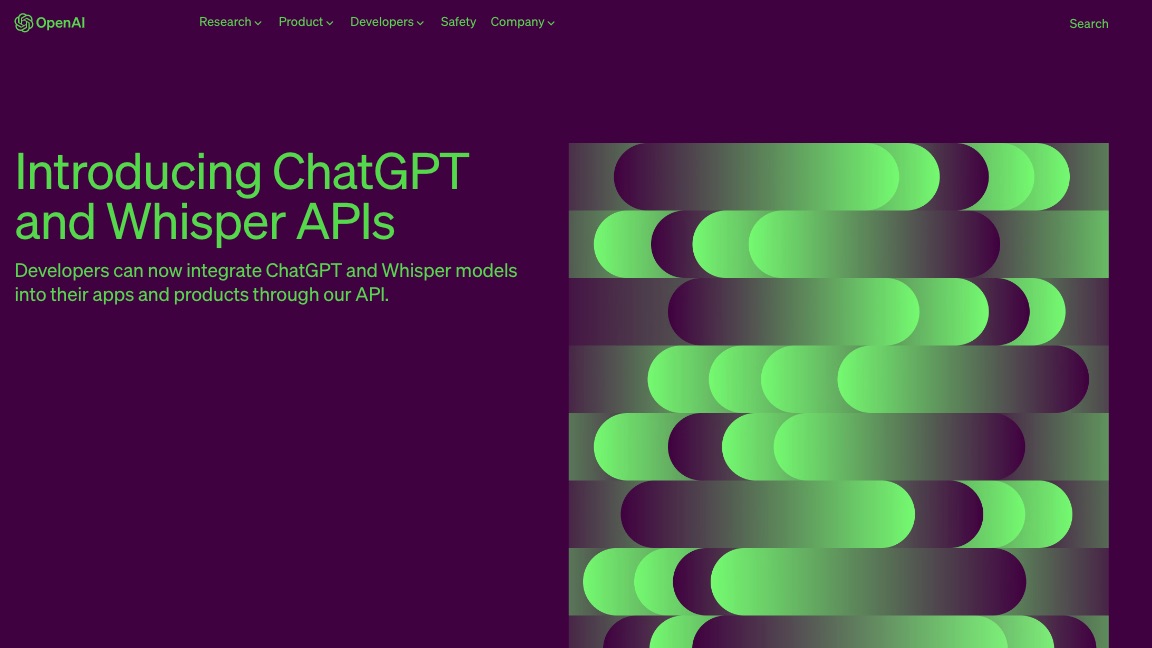 OpenAI、「ChatGPT」のAPIを提供開始─アプリや製品にAIを統合できるように