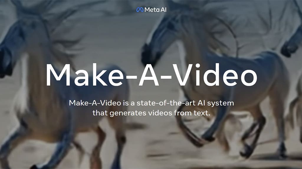 米Meta、テキストから動画を生成できるAI「Make-A-Video」を発表