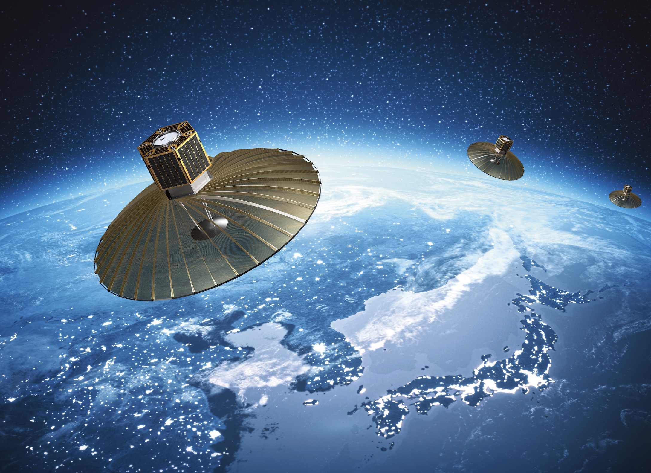 天候に左右されずに地上データを高速取得できる超小型人工衛星
