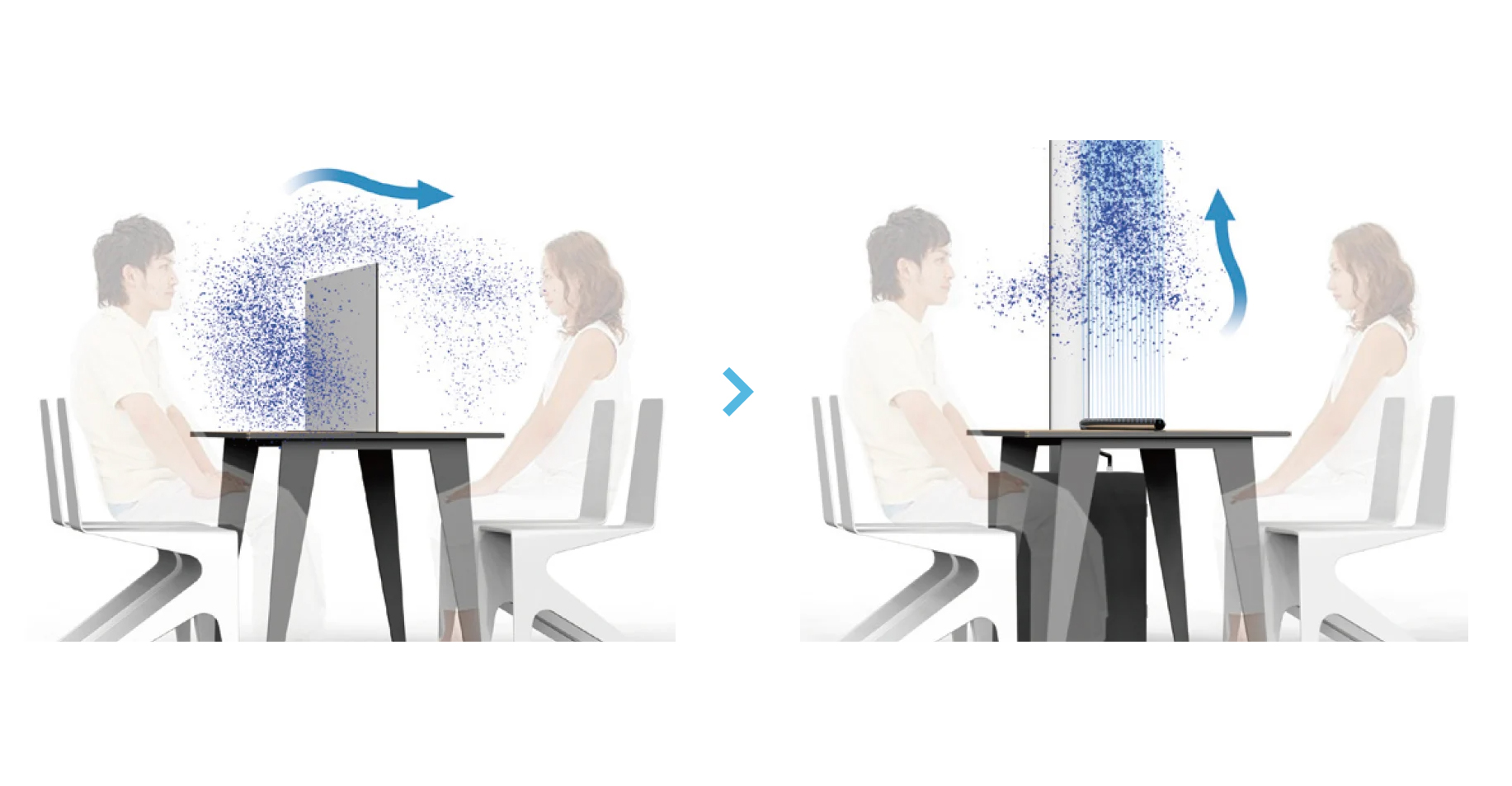 特殊エアノズルで「見えない空気の壁」を作り出すデスクトップ型エア