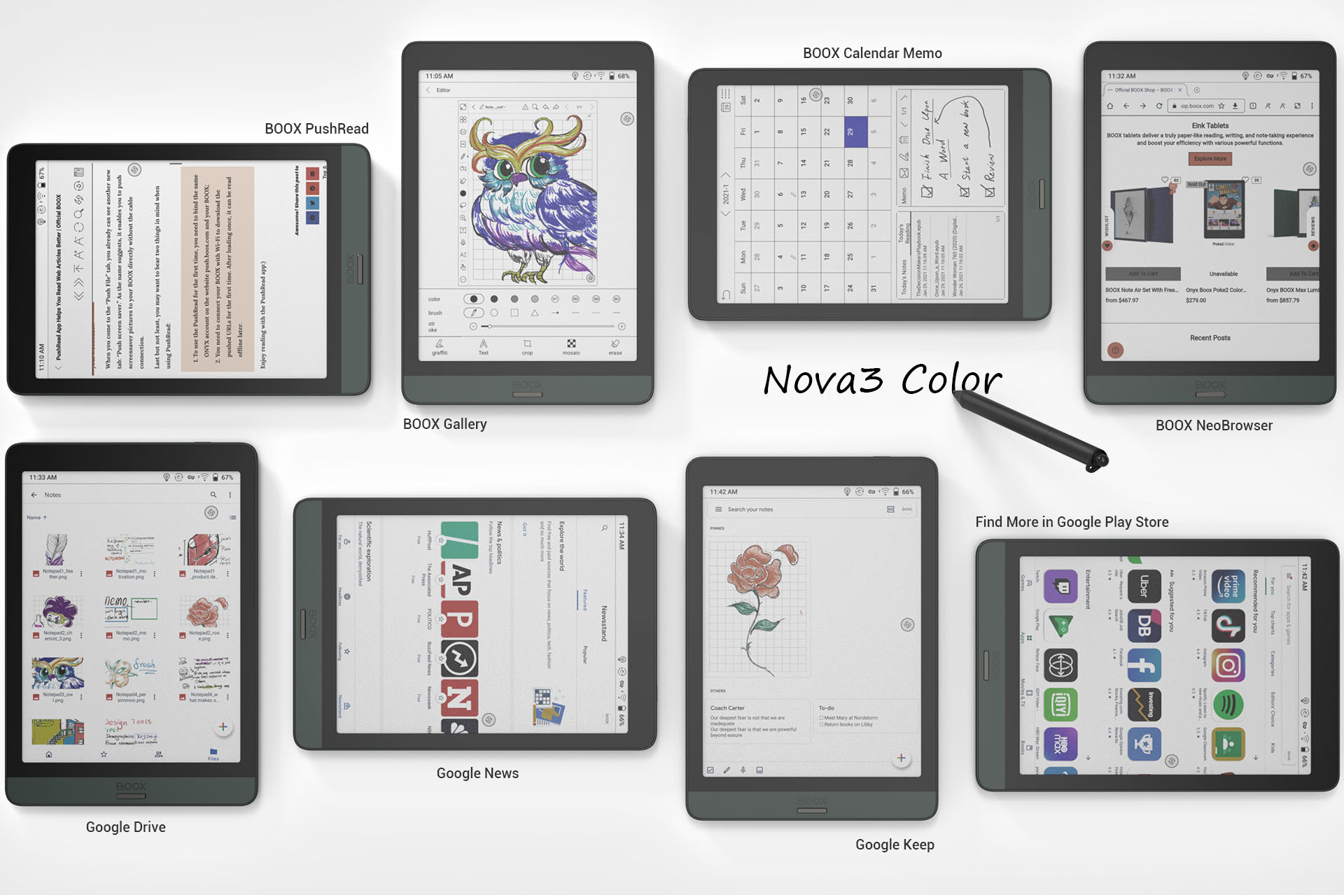 BOOX Nova3 Color：カラー電子ペーパーを用いたタブレット端末 | 知財図鑑