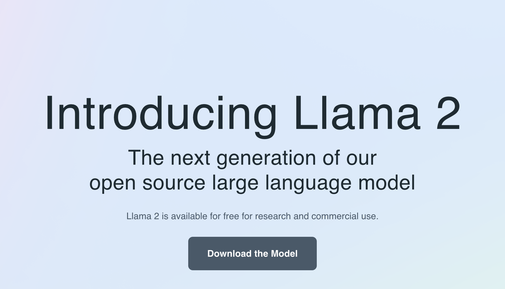 Meta、大規模言語モデル「Llama 2」を無料提供─商用利用も可能、OpenAIにも匹敵