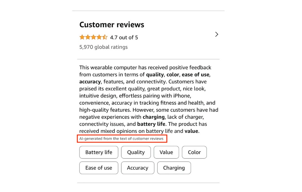 Amazon Reviewed by AI