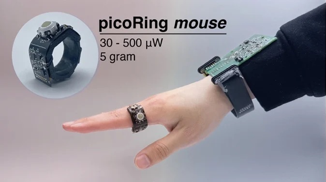 世界初、東大が長時間使用できる指輪型無線マウスを開発―ARグラスの操作性向上へ