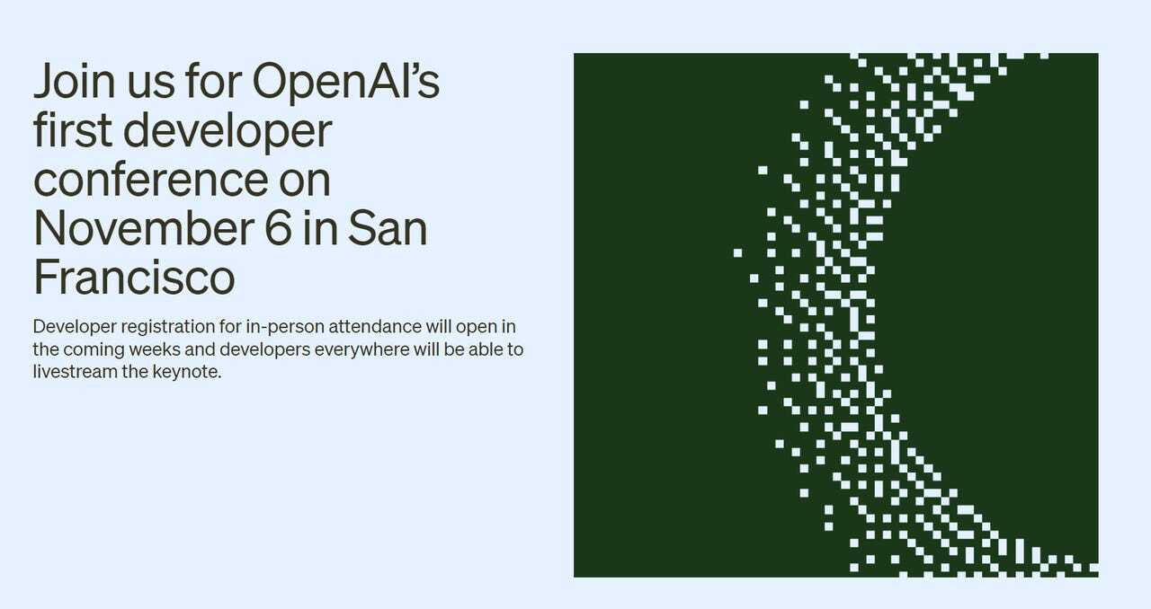 OpenAI、初の開発者会議「OpenAI DevDay」を11月に開催─新ツール発表も