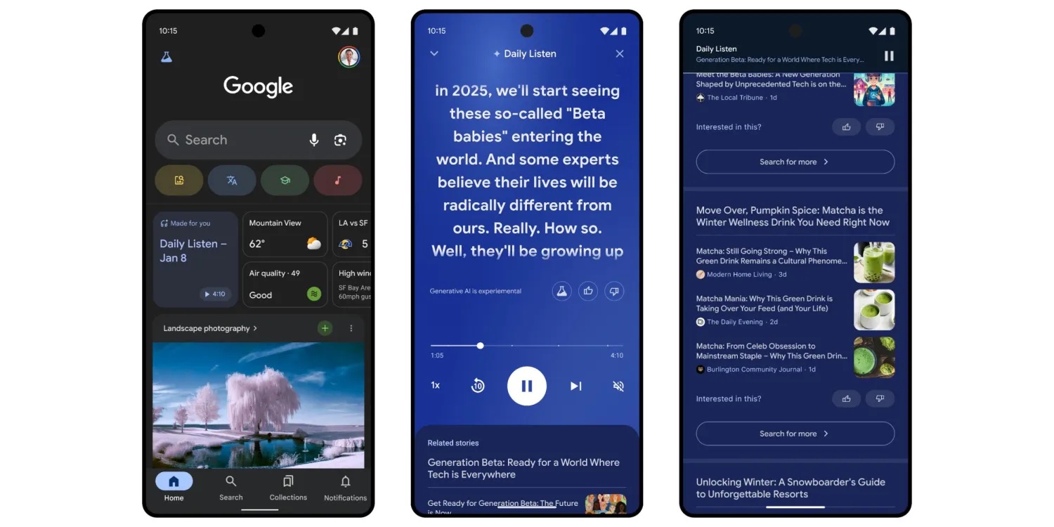 Google、最新ニュースを音声要約する新機能「Daily Listen」をリリース―5分以内でAI音声で情報収集