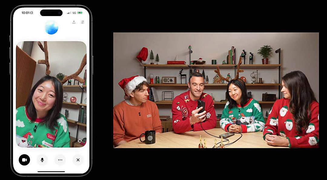 OpenAI、ChatGPTの音声対話にリアルタイムのビデオ機能を追加―カメラで視界を共有