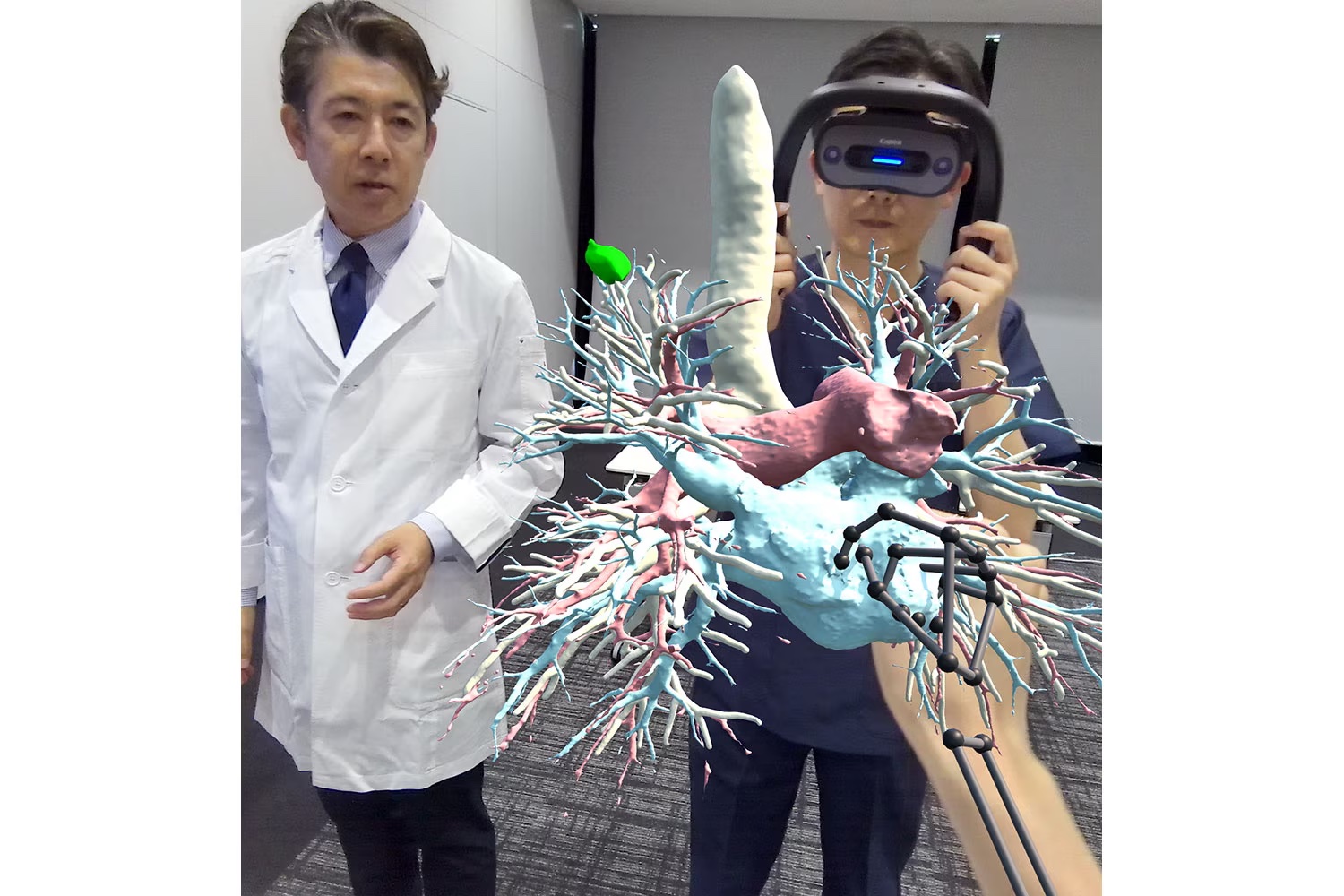 キヤノン、日本メドトロニックら4社、CT画像を3Dに立体表示するMRトレーニングシステム「MR Anatomy」提供開始