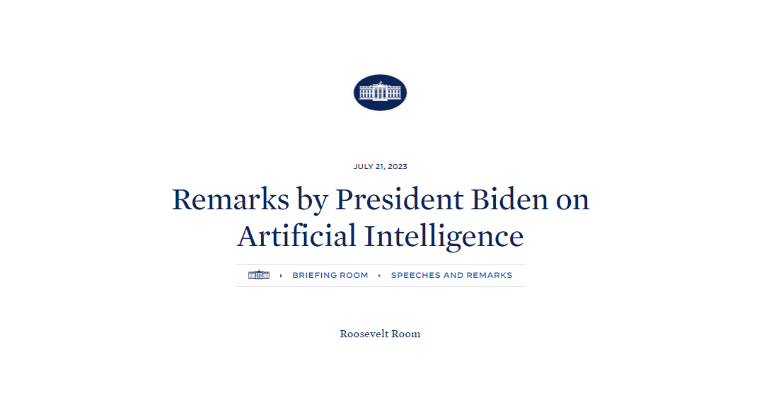 Remarks by President Biden on Artificial Intelligence