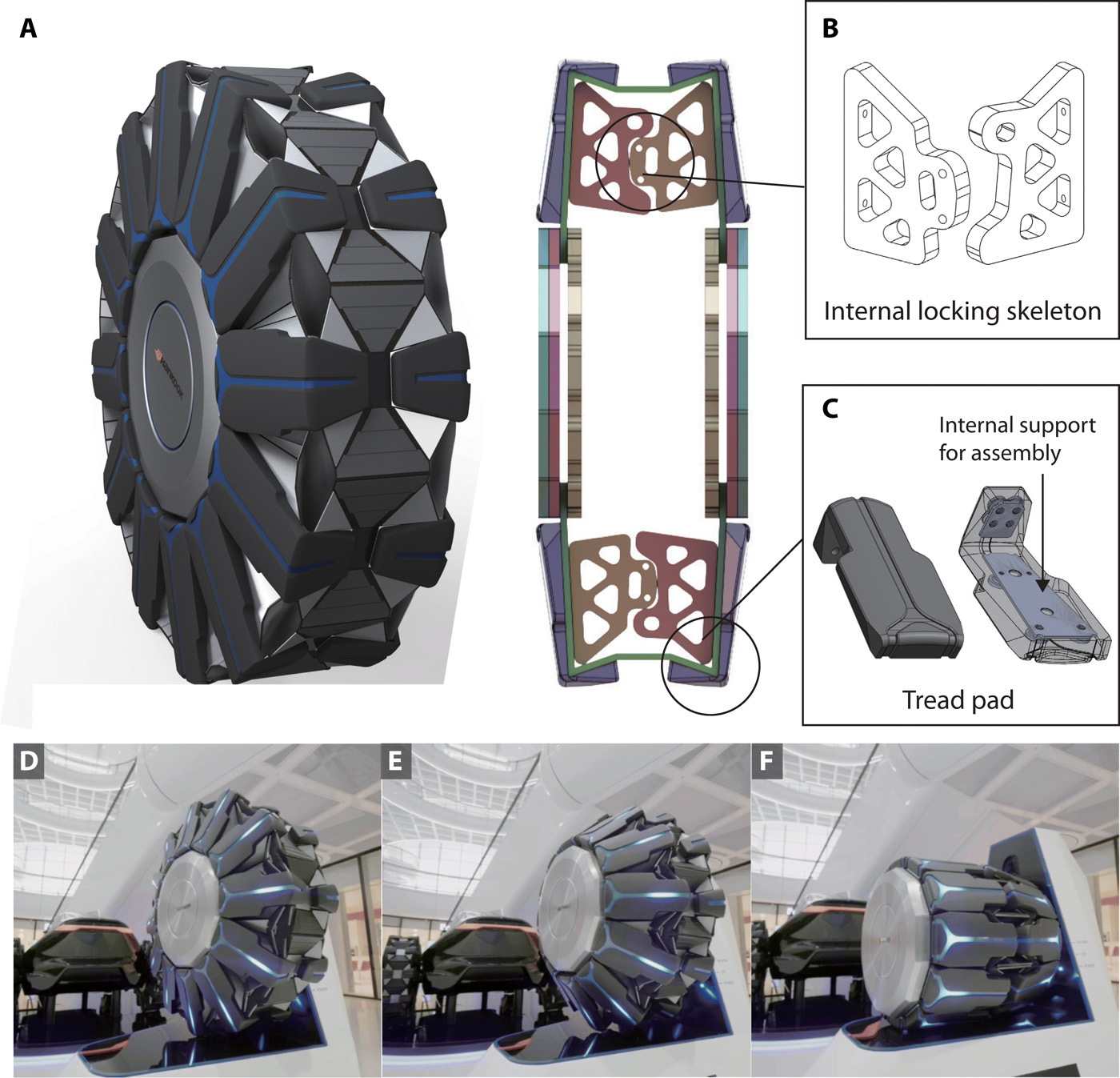 high-load capacity origami transformable wheel