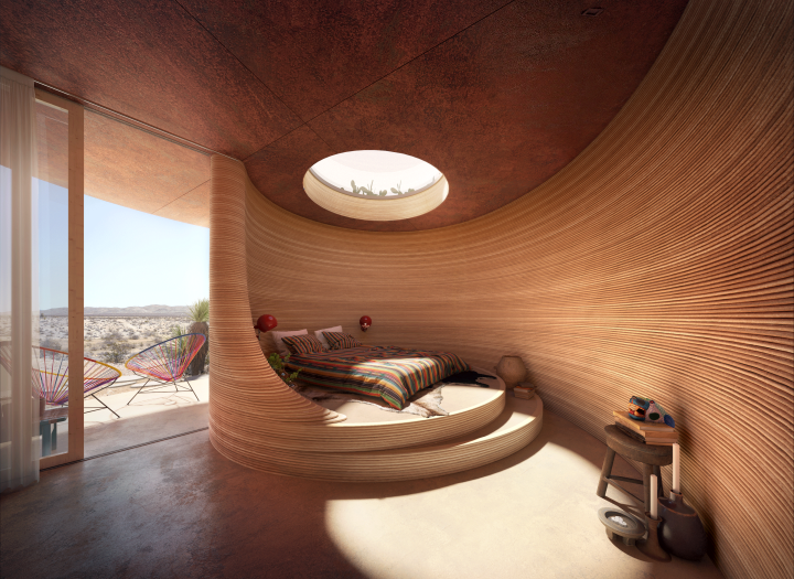 EL-COSMICO 3D-printed Hotel Interior MarfaTX concept-render-720x525