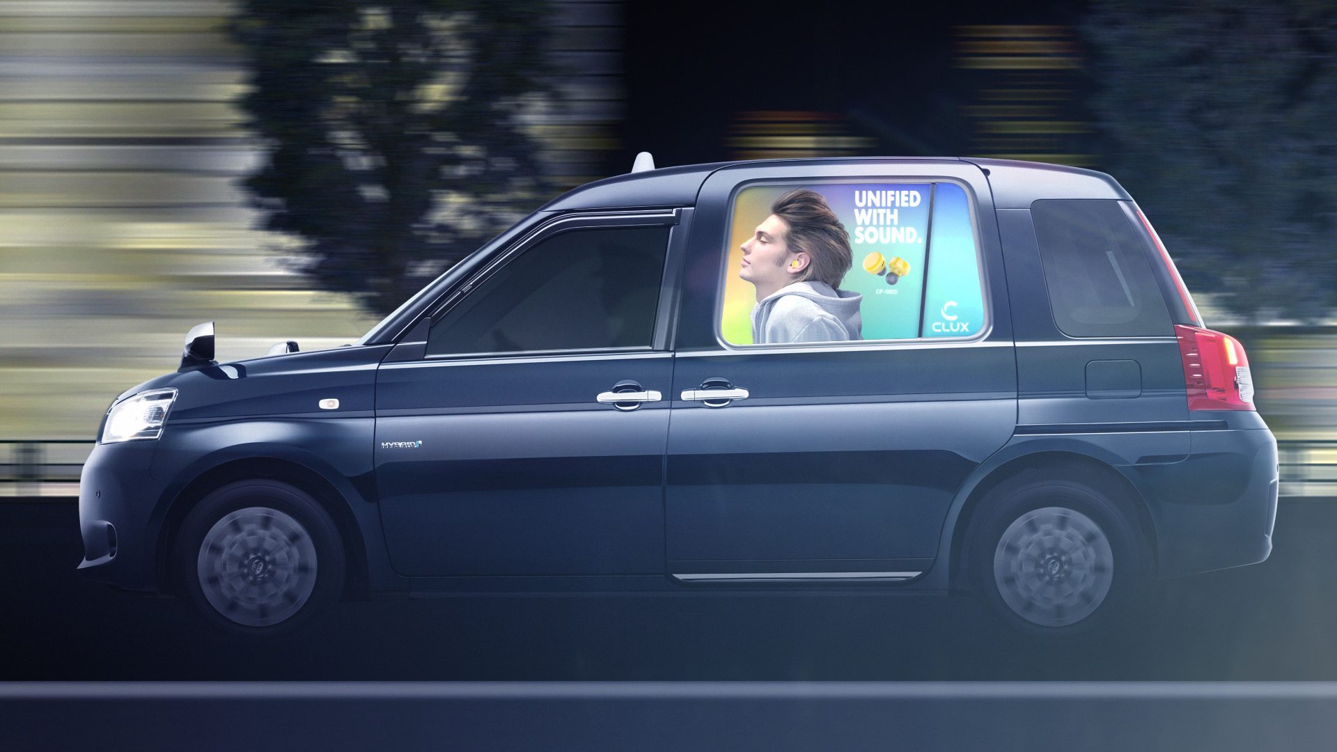  タクシーのサイドガラスに広告を映し出す国内初のサービス「THE TOKYO MOBILITY GALLERY Canvas」がスタート